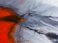 An abstract aerial of vivid mineral flows and branching textures across a dramatic Australian salt landscape.