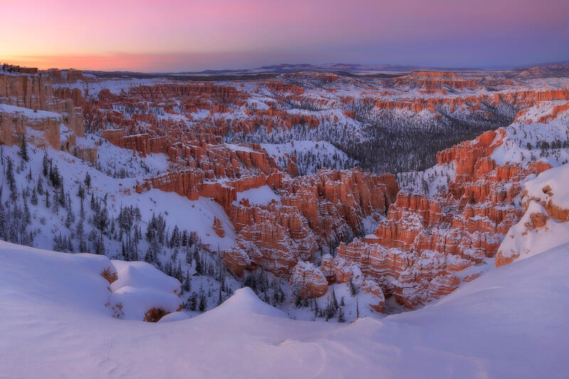 Snowy Bryce Sunset print