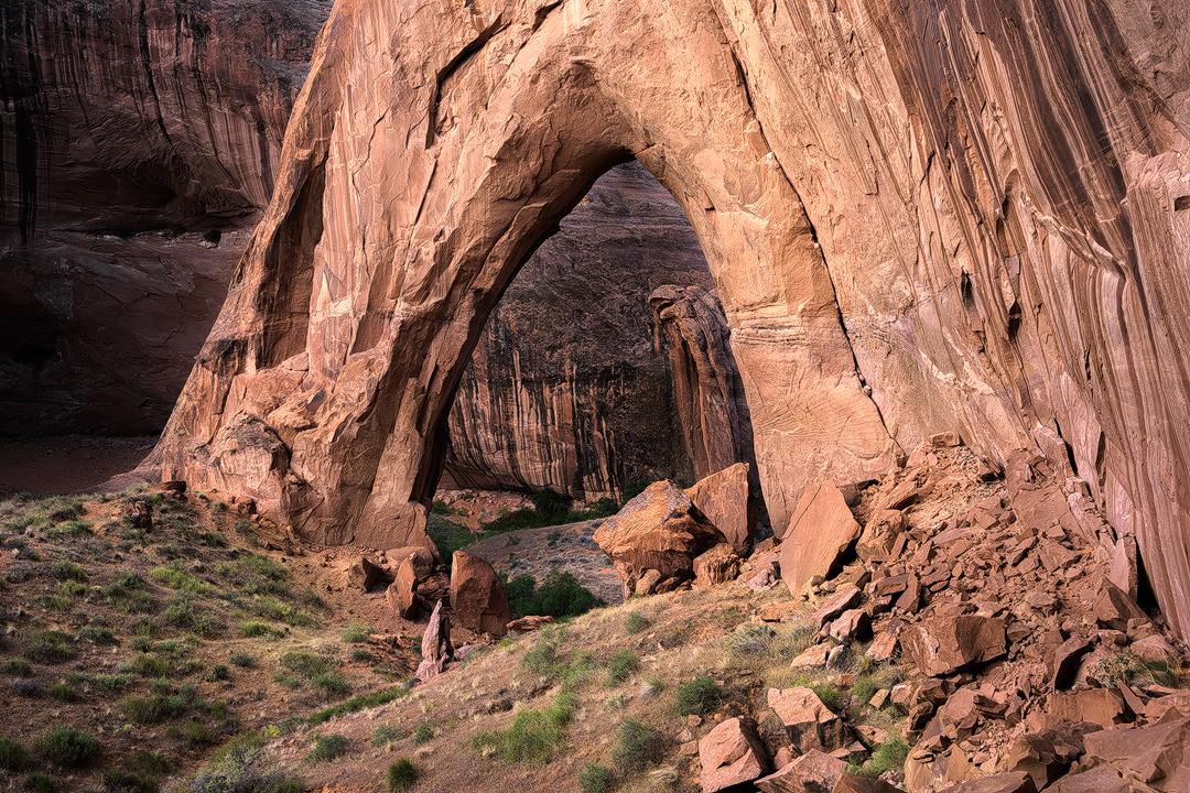 Monster Arch Broken Bow Arch at sunrise.