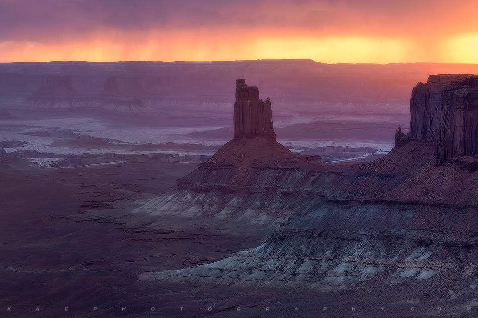 Candlestick Tower, sunset, Canyonlands National Park