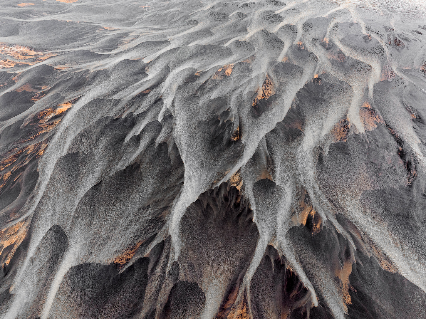 Signal Receptors An aerial photo of Icelands famous braided rivers. These patterns change after heavy rains so every flight is different.