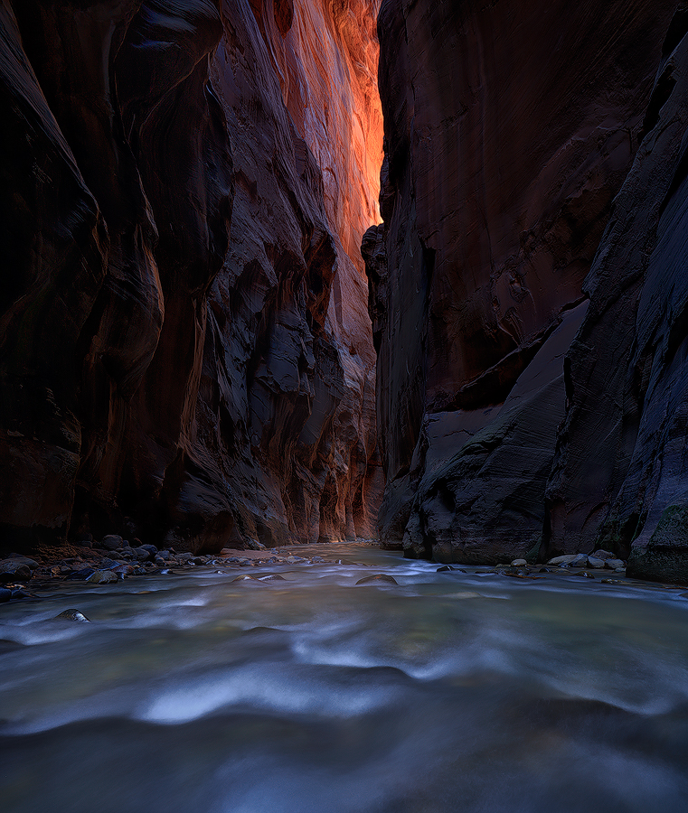 Zion Narrows deepest and most dark moments.