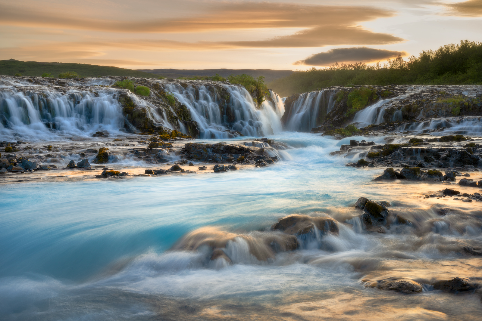 Midnight at Brúarfoss Brúarfoss waterfall in South West Iceland has become very popular in the recent years. It’s a beautiful waterfall...