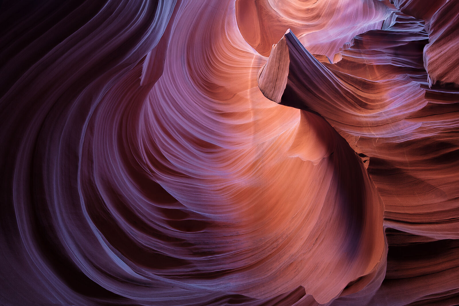 Beautiful slot canyon artistry warmed up with mid morning bounce light.