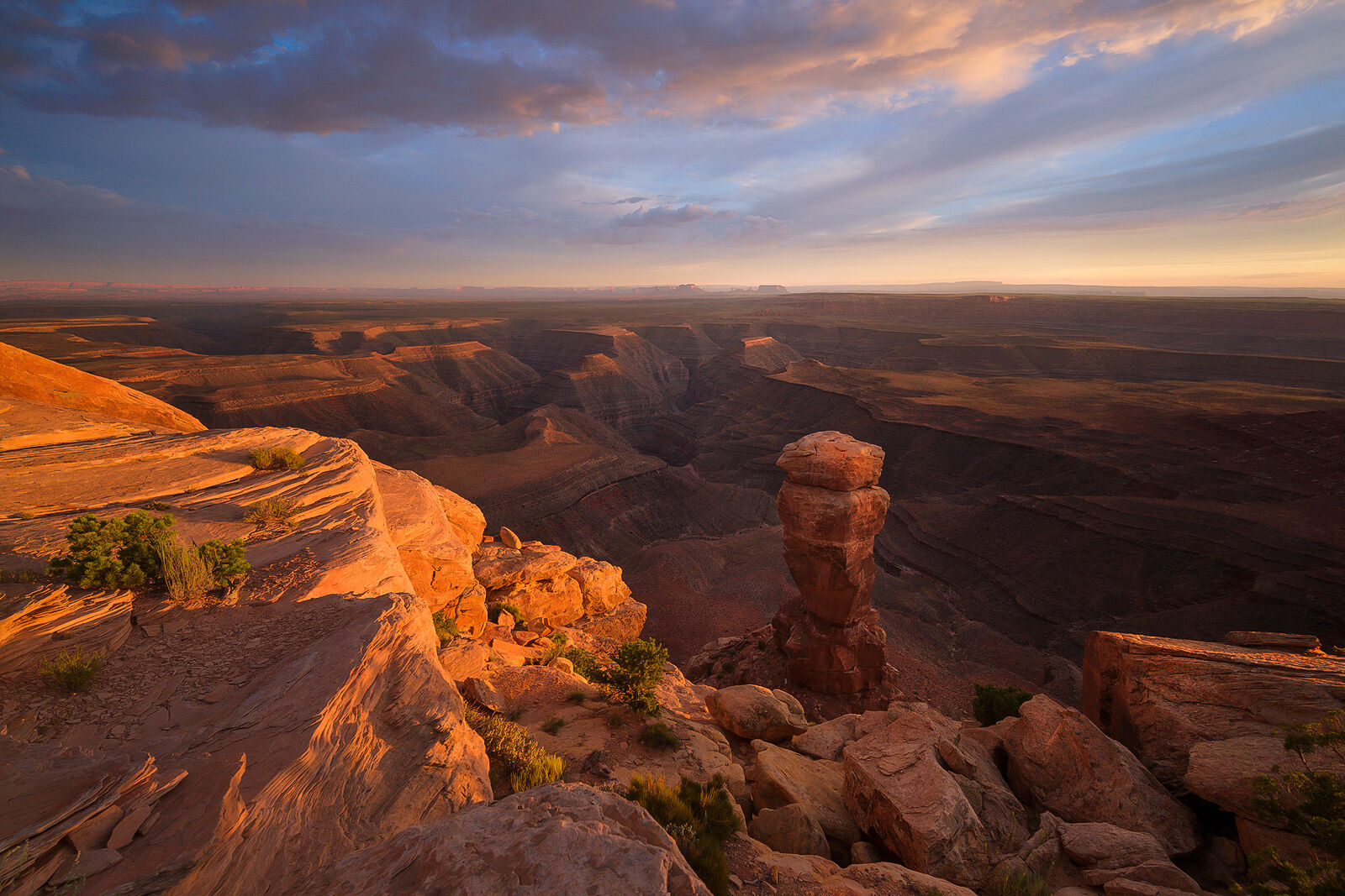 Overlooking Monument Valley and the San Juan River Basin.