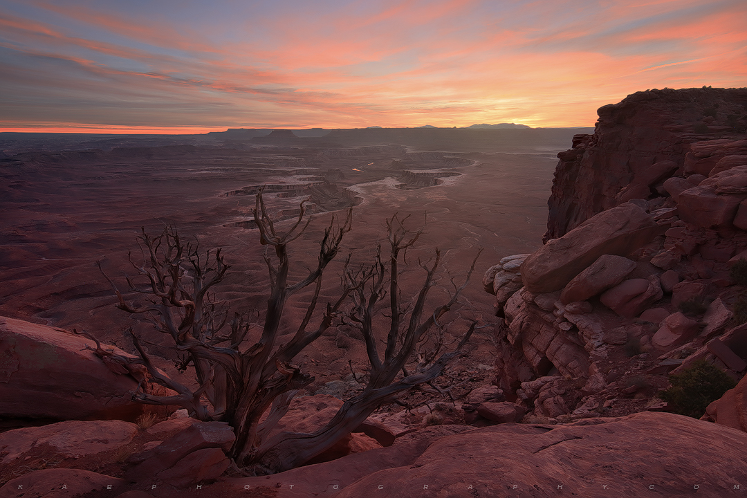 Desert Fire Green River Overlook, Canyonlands National Park
